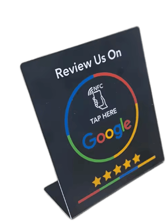 Expositor NFC de reseñas de Google